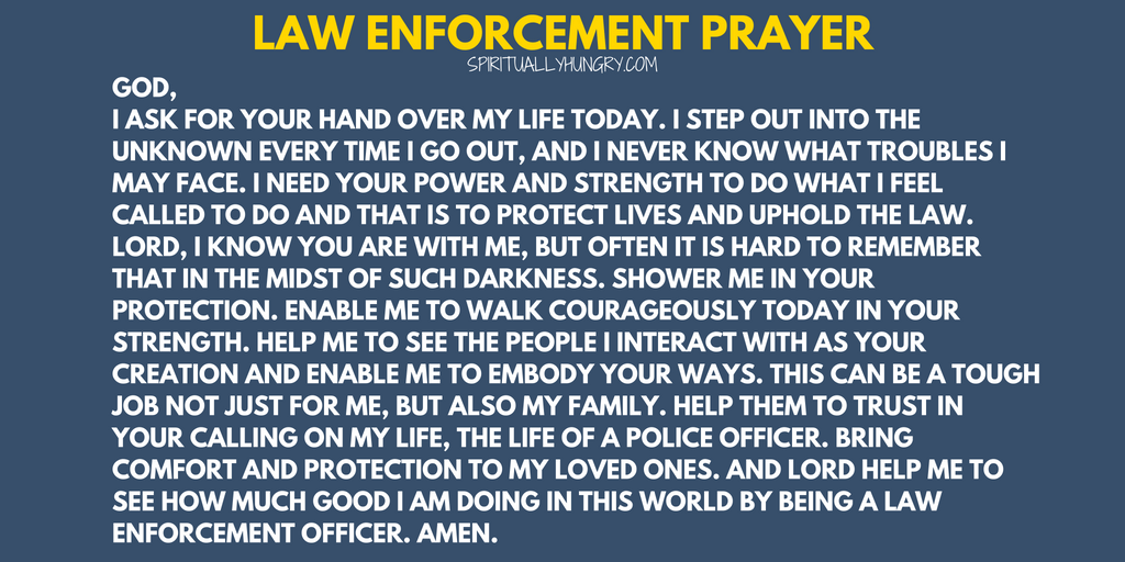 Police Prayer - Spiritually Hungry