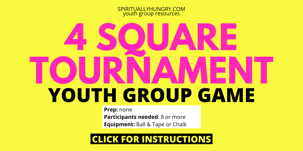 Four Square Tournament Game Instructions | No Prep Youth Group Games | Youth Ministry